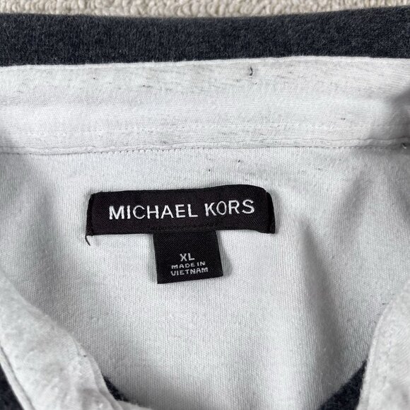 Michael Kors Long Sleeve Polo Shirt Gray Men’s Size XL - Picture 3 of 8